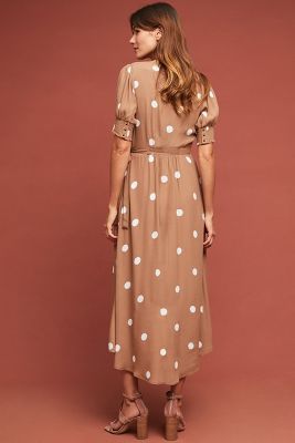 anthropologie polka dot dress