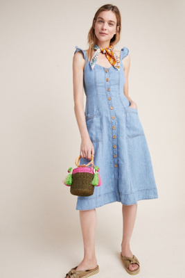 anthropologie denim dress