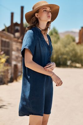 chambray tunic dress