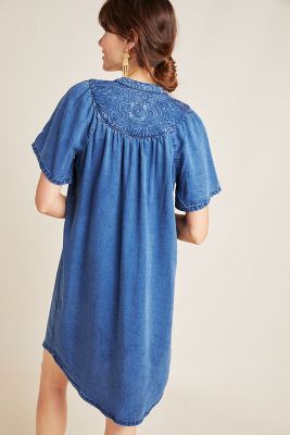 chambray tunic dress