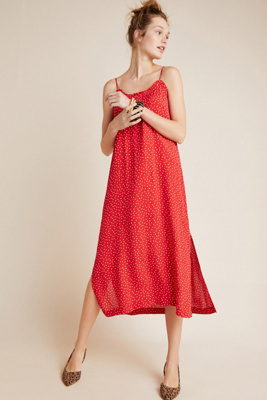 anthropologie polka dot dress