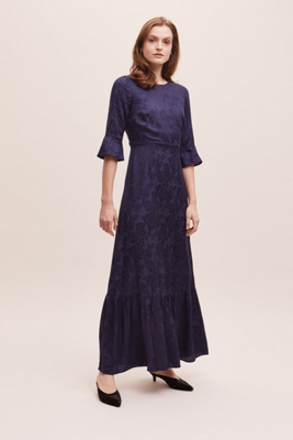 floral jacquard dress