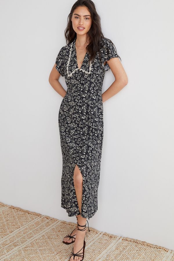 collared maxi top