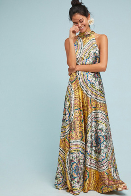 maxi paisley dress