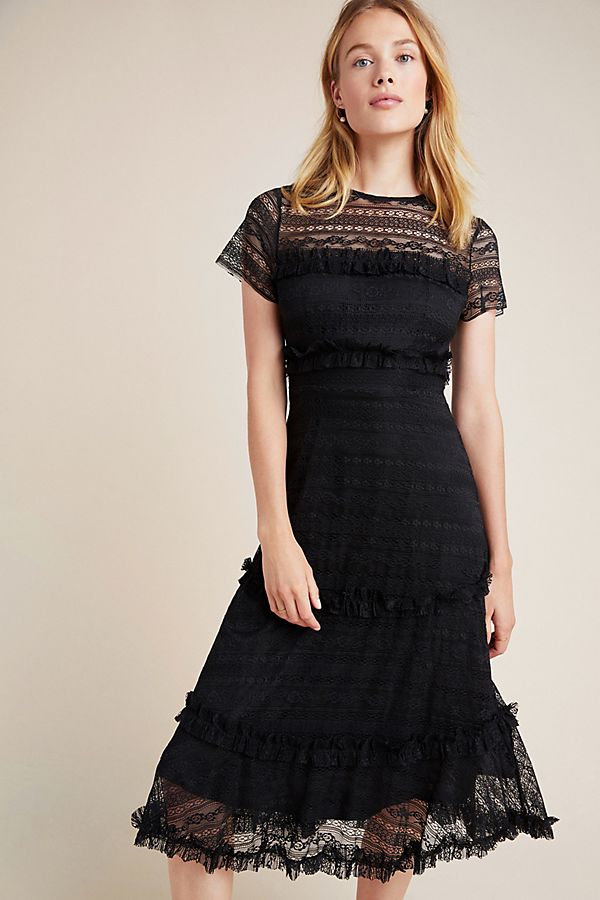 Slide View: 1: Dashing Lace Midi Dress