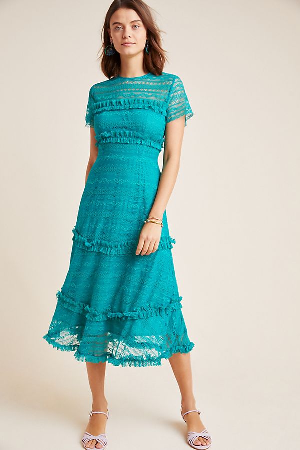 Slide View: 1: Dashing Lace Midi Dress
