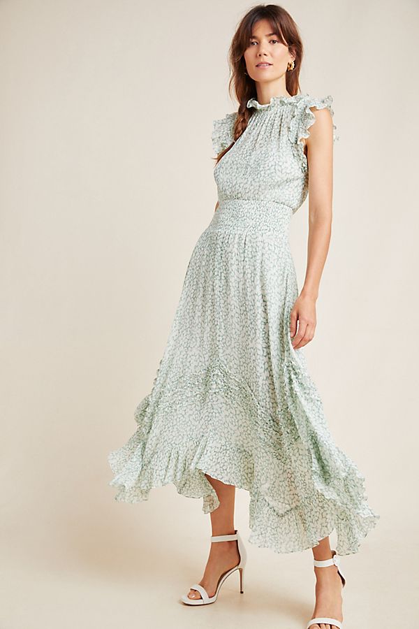 Slide View: 1: Aurielle Ruffled Midi Dress