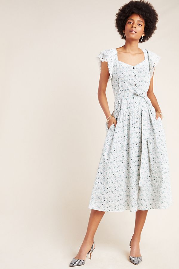 Slide View: 1: Poppy Lace Midi Dress