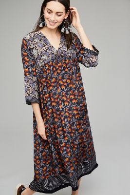 anthropologie peasant dress