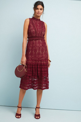 tiered lace dress