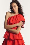 Thumbnail View 5: Endless Rose One-Shoulder Ruffled A-Line Midi Dress