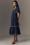 Thumbnail View 4: English Factory Puff-Sleeve Square-Neck Midi Dress