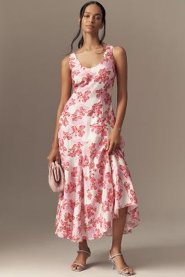 Endless Rose Sleeveless Scoop-Neck A-Line Midi Dress