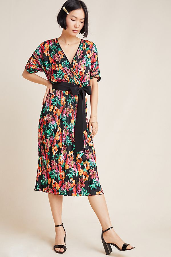 Slide View: 1: Diane von Furstenberg Autumn Floral Wrap Dress