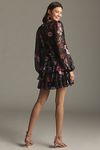 Thumbnail View 2: Mac Duggal Long-Sleeve Ruffled Chiffon Mini Dress