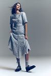 Thumbnail View 1: Mac Duggal Short-Sleeve Beaded Tweed Midi Dress