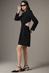 Thumbnail View 1: Mac Duggal Rhinestone Trim Cutout Crepe Blazer Mini Dress