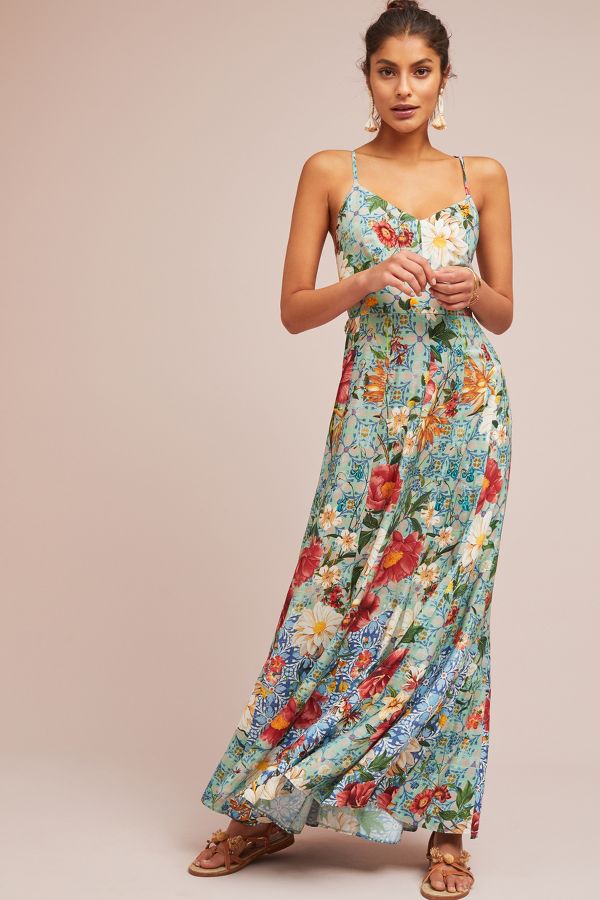 Farm Rio Hibiscus Maxi Dress | Anthropologie