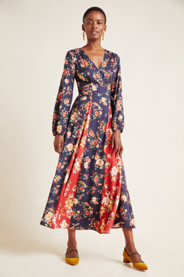 anthropologie farm rio wrap dress