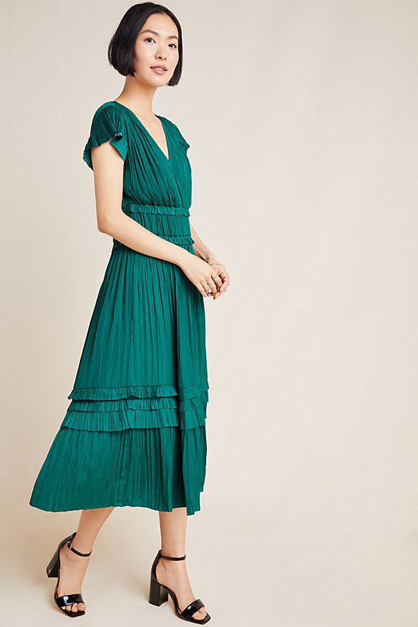 Slide View: 1: Sereia Pleated Midi Dress