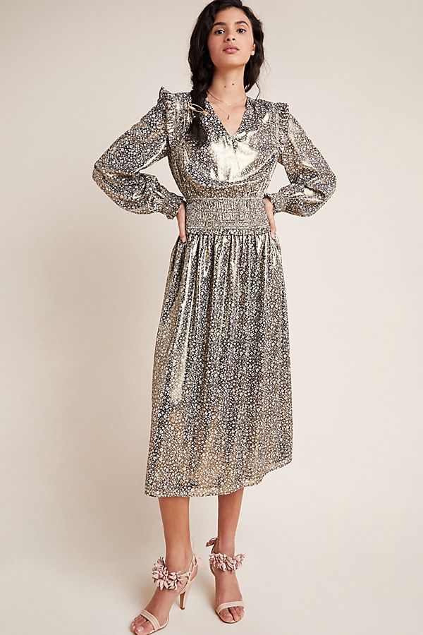 Slide View: 1: Lucia Shimmer Midi Dress