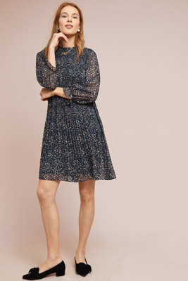 anthropologie leopard dress