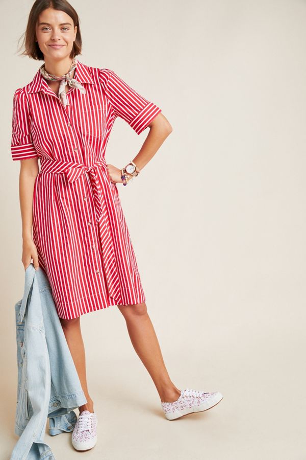 Kiana Striped Shirtdress Anthropologie