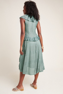 anthropologie green dress