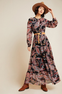 paisley dress maxi