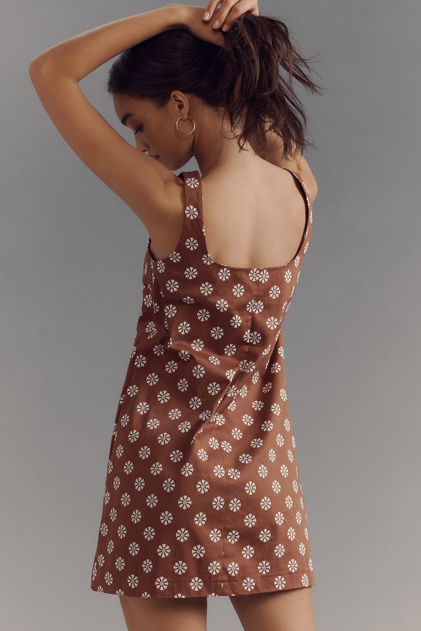 Slide View: 3: By Anthropologie Sleeveless Square-Neck Mini Dress