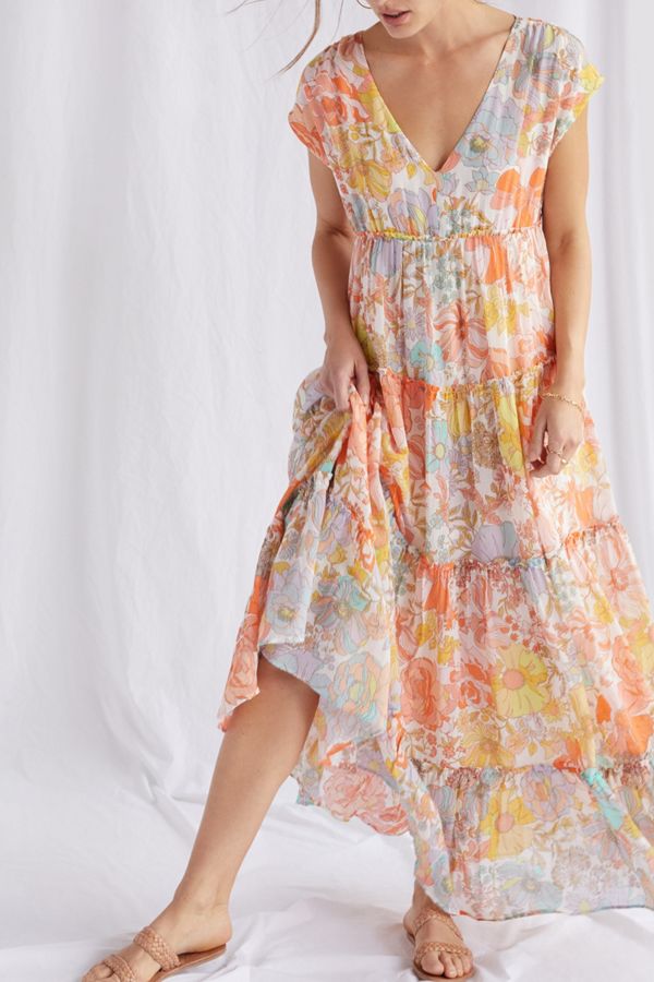 Evie Floral Maxi Dress | Anthropologie UK image.