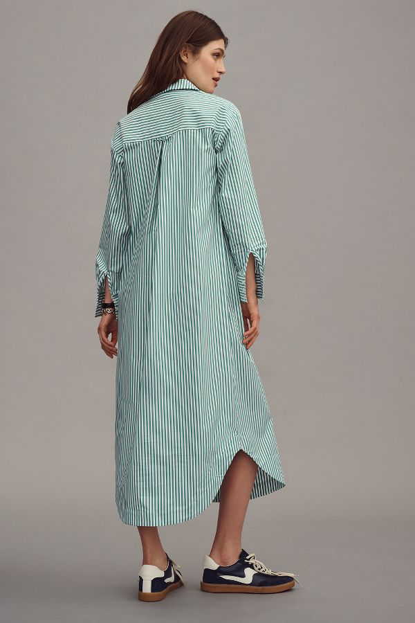 Slide View: 3: The Soren Long-Sleeve Shirt Dress by Maeve