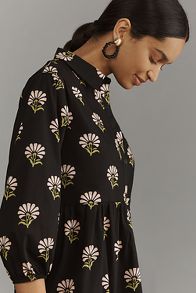 Slide View: 2: The Bettina Tiered Midi Shirt Dress by Maeve