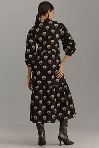 Slide View: 3: The Bettina Tiered Midi Shirt Dress by Maeve