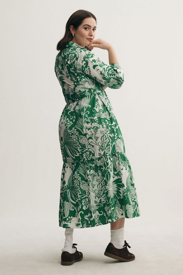 Slide View: 2: The Bettina Tiered Shirt Dress by Maeve