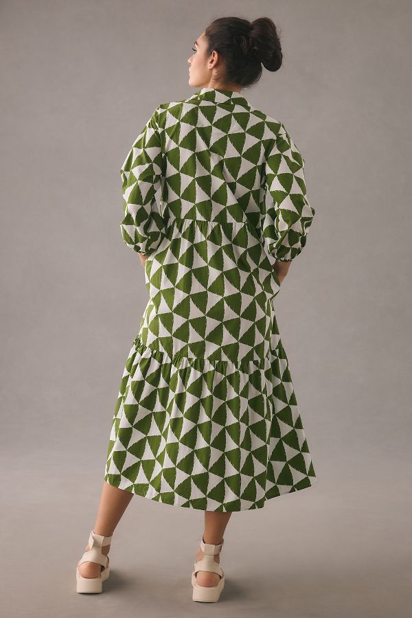 Slide View: 5: The Bettina Tiered Shirt Dress by Maeve