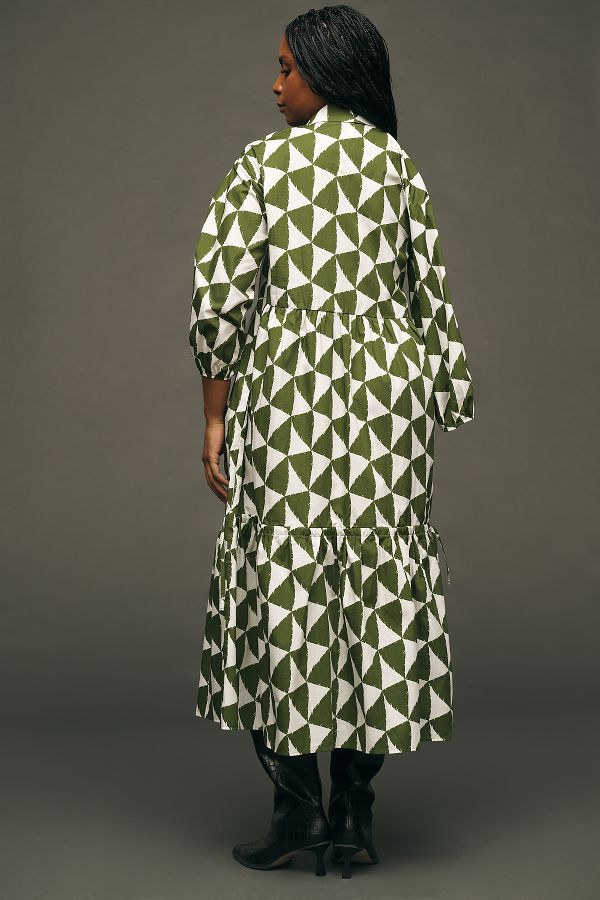 Slide View: 12: The Bettina Tiered Shirt Dress by Maeve