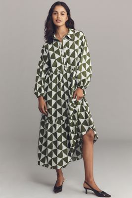 The Bettina Tiered Shirt Dress by Maeve