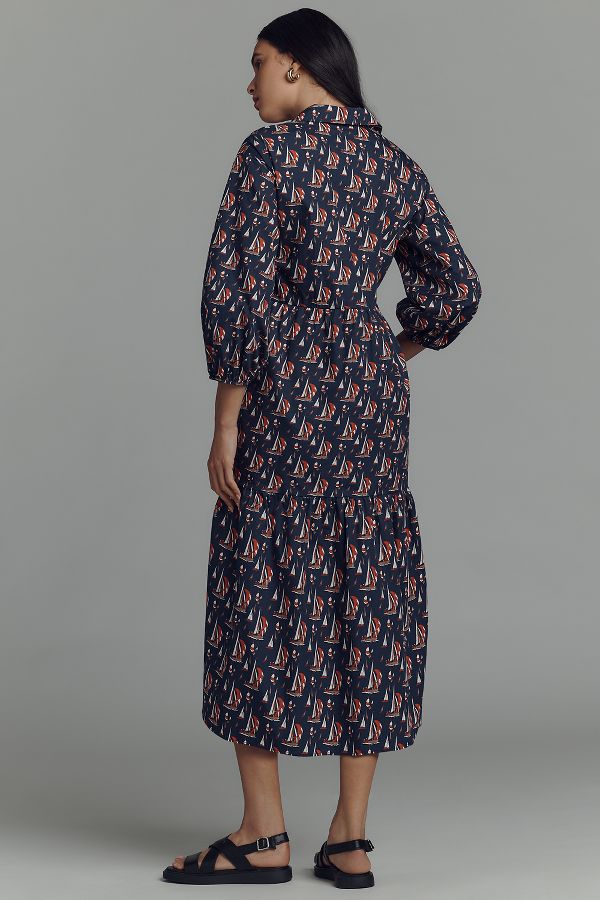 Slide View: 3: The Bettina Tiered Shirt Dress by Maeve