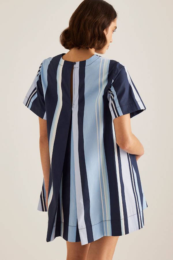 Slide View: 2: Maeve Short-Sleeve Crew-Neck Swing Mini Dress