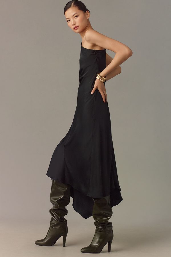 Slide View: 4: By Anthropologie Halter Slip Midi Dress