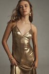 Thumbnail View 3: By Anthropologie Metallic V-Neck Midi Slip Dress