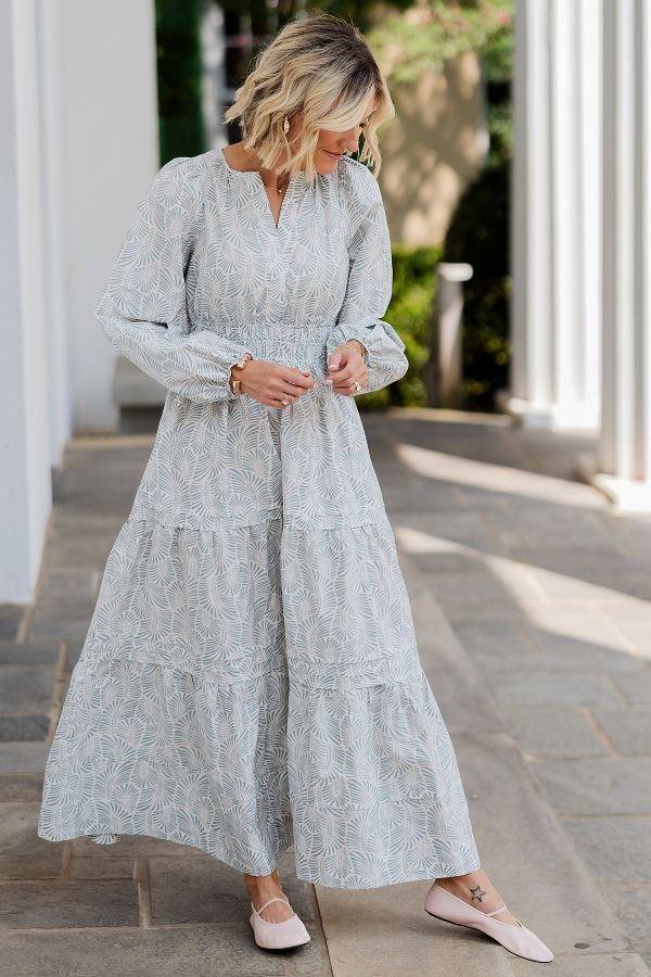 Slide View: 4: Loverly Grey x Anthropologie: The Somerset Maxi Dress: Long-Sleeve Edition