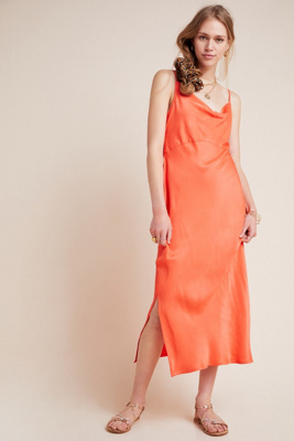 anthropologie bias slip dress