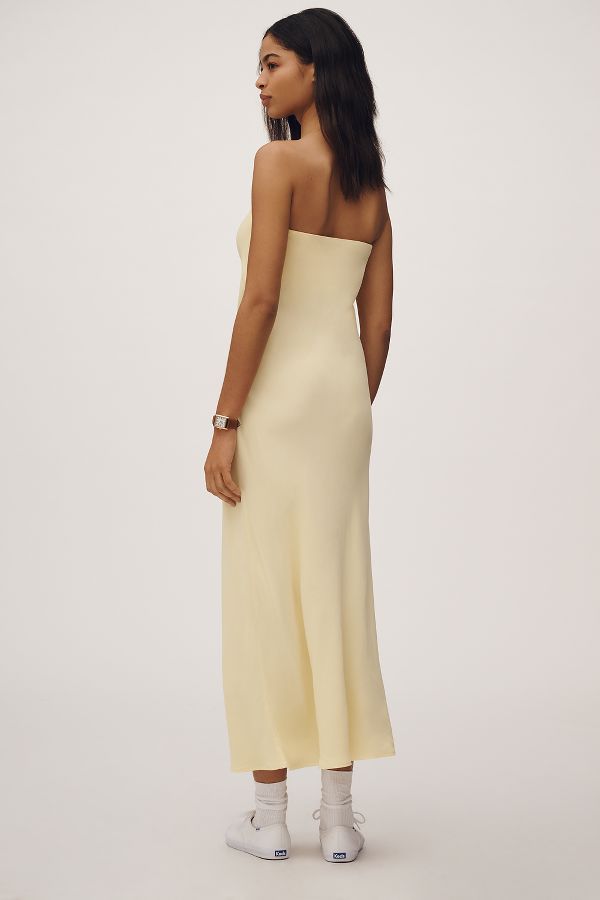 Slide View: 2: By Anthropologie Satin Midi Slip Dress