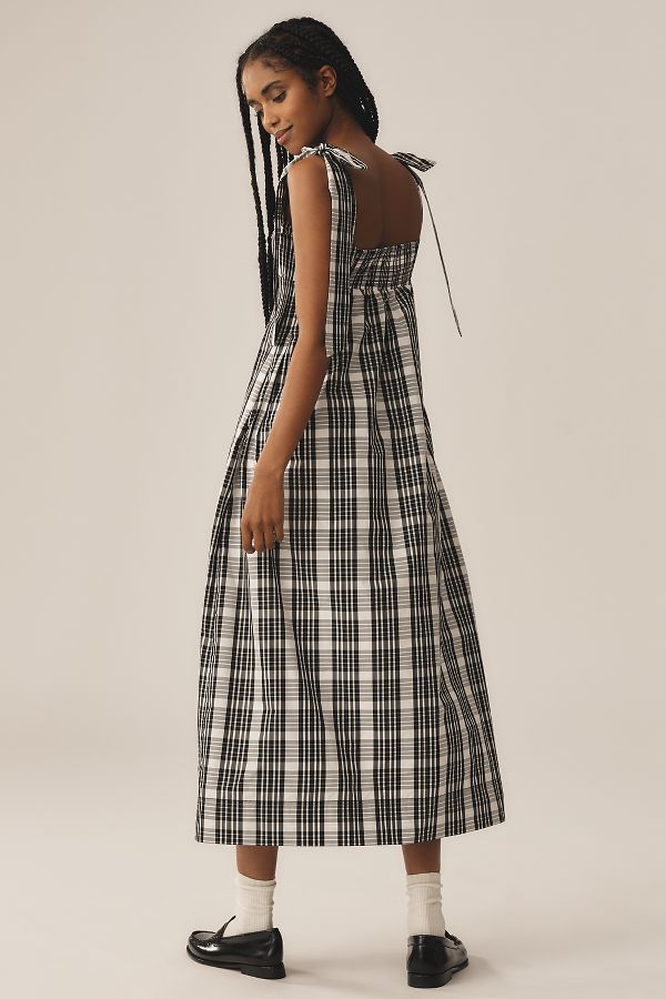 Slide View: 2: Maeve Square-Neck Tie-Strap Midi Dress