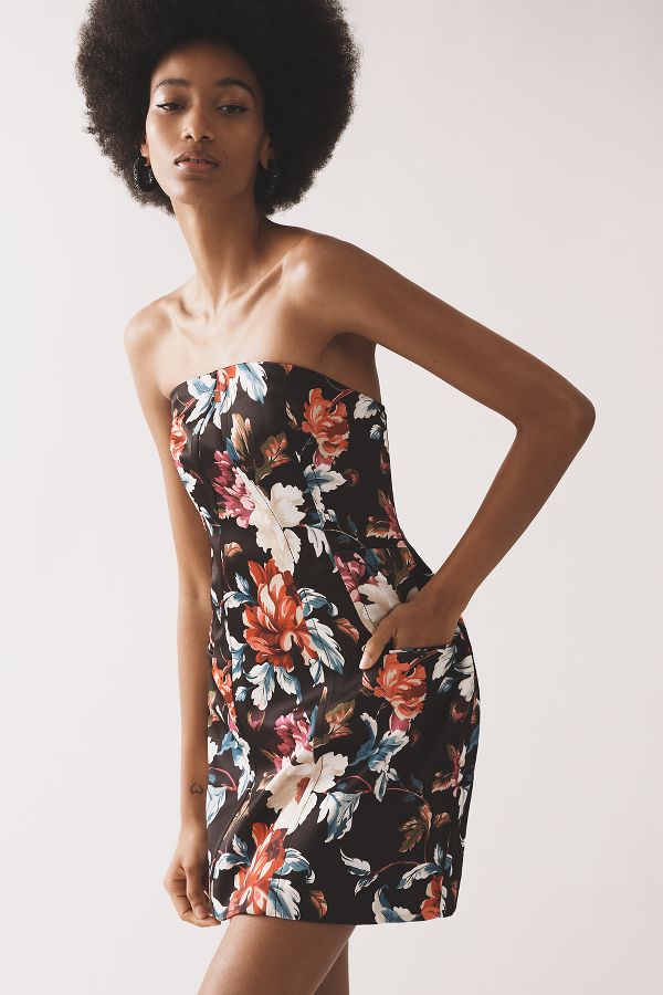 Slide View: 3: By Anthropologie Strapless Sculpted Mini Dress