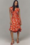 Thumbnail View 1: By Anthropologie V-Neck Ruched Midi Dress