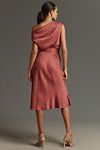 Thumbnail View 2: Maeve Asymmetrical Tie-Waist Satin Midi Dress