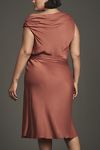 Thumbnail View 7: Maeve Asymmetrical Tie-Waist Satin Midi Dress